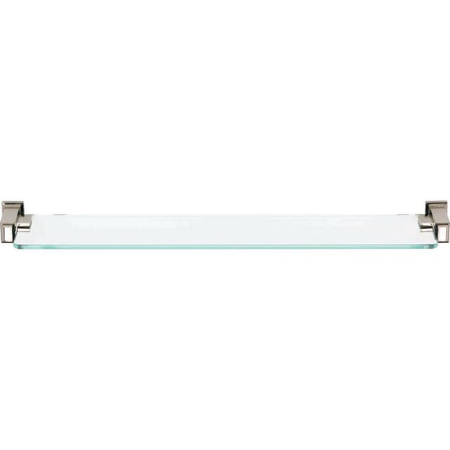 Atlas Homewares sutton place bath glass shelf 24" polished nickel sutsf-pn