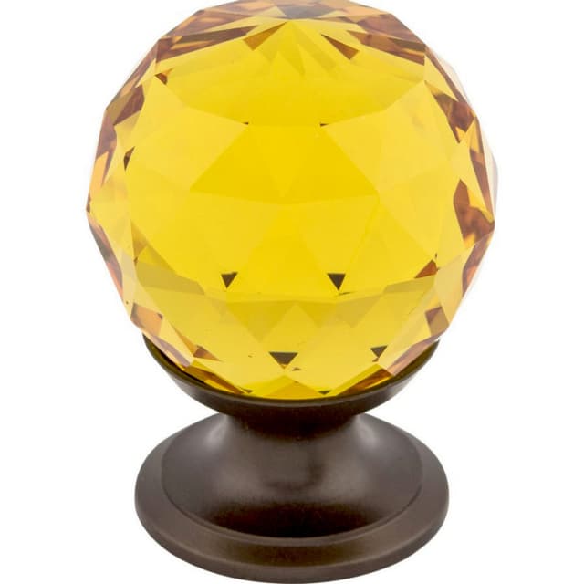 Top Knobs Crystal Series 1-1/8" (28.5 mm) Diameter Oil Rubbed BronzeKnob, - TK111ORB