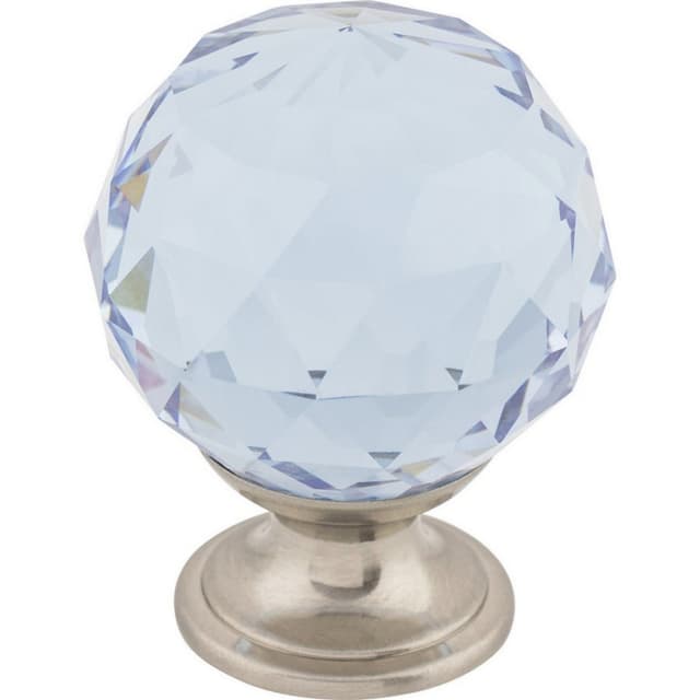 Top Knobs Crystal Series 1-3/8" (35 mm) Diameter Brushed Satin NickelKnob, - TK114BSN