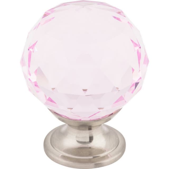 Top Knobs Crystal Series 1-3/8" (35 mm) Diameter Brushed Satin NickelKnob, - TK118BSN