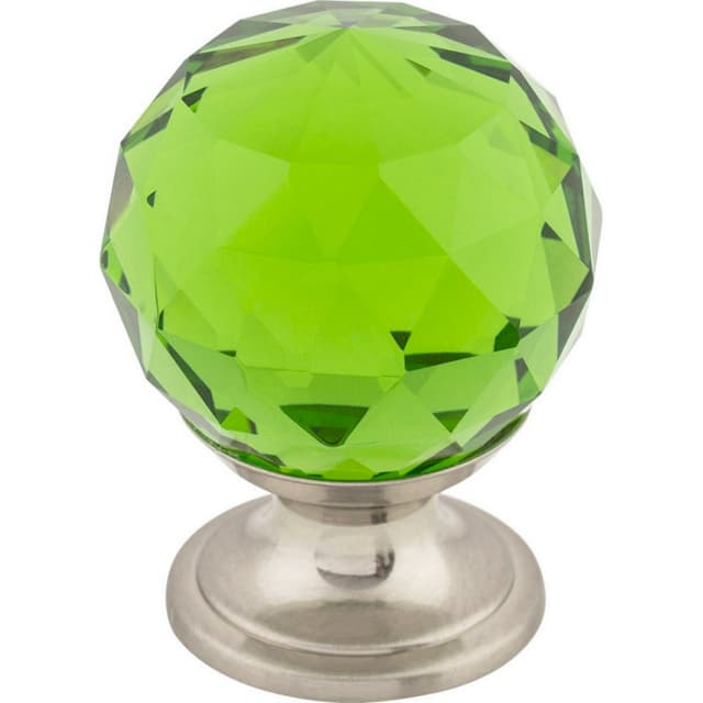 Top Knobs Crystal Series 1-1/8" (28.5 mm) Diameter Brushed Satin NickelKnob, - TK119BSN