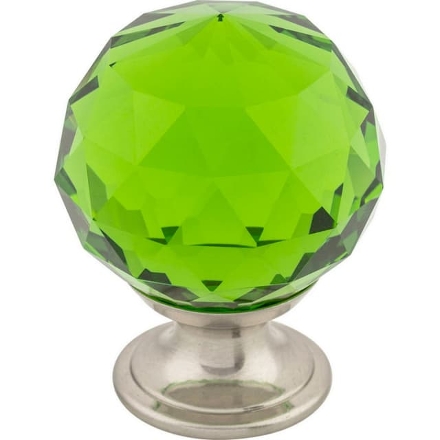 Top Knobs Crystal Series 1-3/8" (35 mm) Diameter Brushed Satin NickelKnob, - TK120BSN