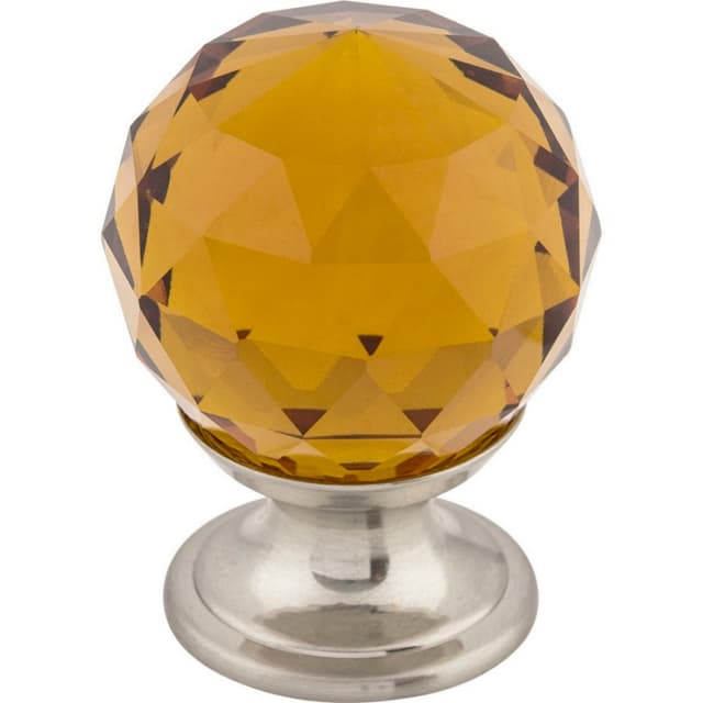 Top Knobs Crystal Series 1-1/8" (28.5 mm) Diameter Brushed Satin NickelKnob, - TK121BSN