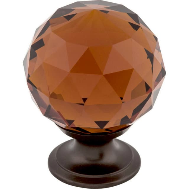 Top Knobs Crystal Series 1-3/8" (35 mm) Diameter Oil Rubbed BronzeKnob, - TK122ORB