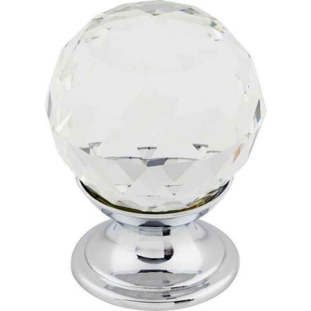 Top Knobs Crystal Series 1-1/8" (28.5 mm) Diameter Polished ChromeKnob, - TK125PC