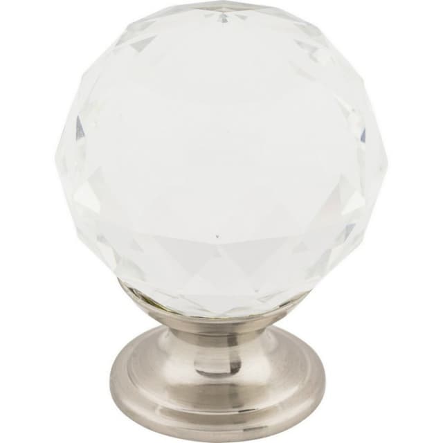 Top Knobs Crystal Series 1-3/8" (35 mm) Diameter Brushed Satin NickelKnob, - TK126BSN