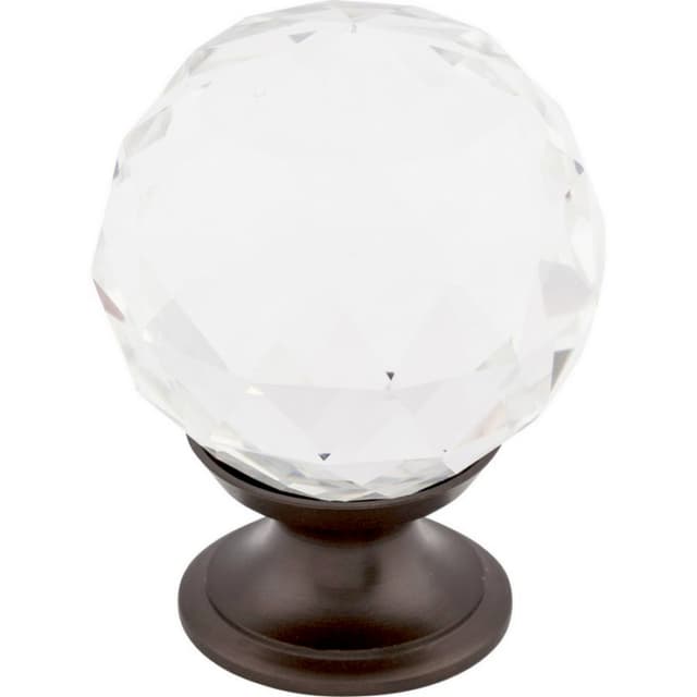 Top Knobs Crystal Series 1-3/8" (35 mm) Diameter Oil Rubbed BronzeKnob, - TK126ORB