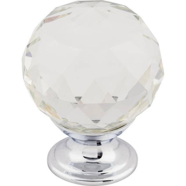 Top Knobs Crystal Series 1-3/8" (35 mm) Diameter Polished ChromeKnob, - TK126PC