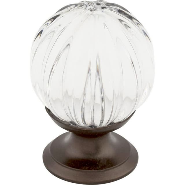 Top Knobs Crystal Series 1-1/8" (28.5 mm) Diameter Oil Rubbed BronzeKnob, - TK127ORB