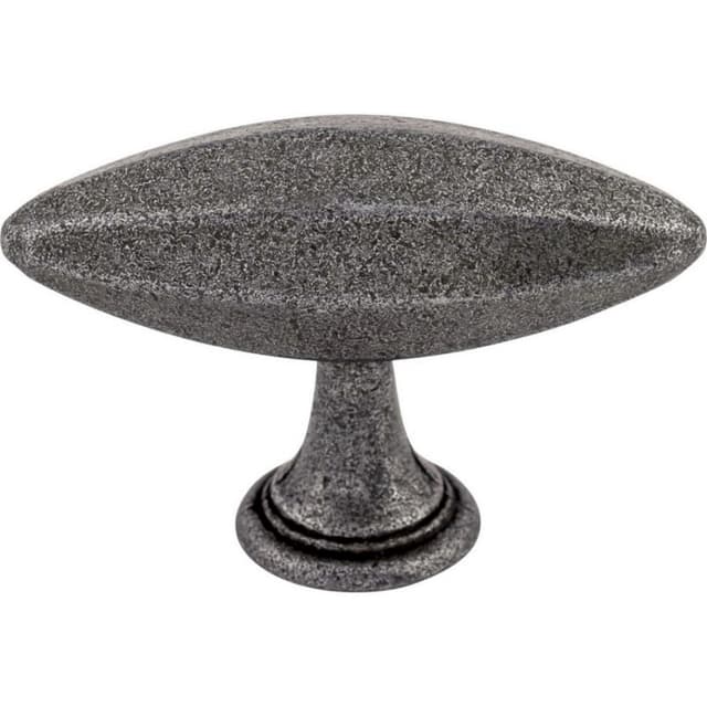 Top Knobs Chareau Series 1-15/16 in (49 mm) L x 3/4 in (19 mm) W Black Iron Knob, - TK230BI