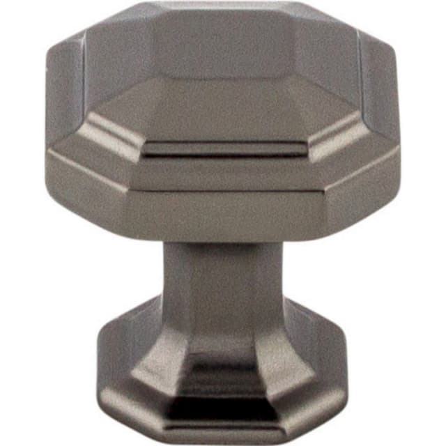 Top Knobs Chareau Series 1-1/8 in (28.5 mm) L x 1-1/8 in (29 mm) W Ash Gray Knob, - TK286AG