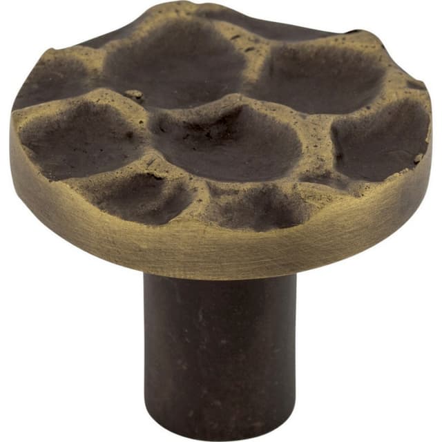 Top Knobs Cobblestone Series 1-3/8" (35 mm) Diameter Brass AntiqueKnob, - TK296BA