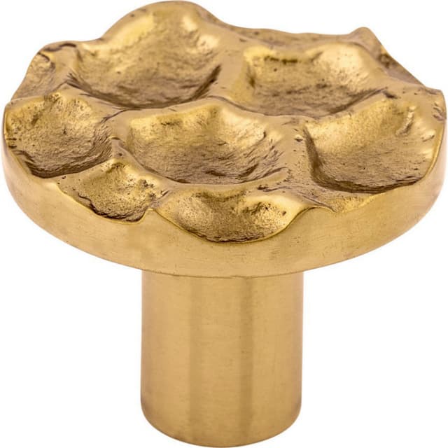 Top Knobs Cobblestone Series 1-3/8" (35 mm) Diameter Polished BrassKnob, - TK296BR