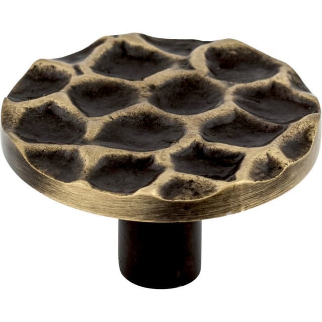 Top Knobs Cobblestone Series 1-15/16" (49 mm) Diameter Brass AntiqueKnob, - TK297BA