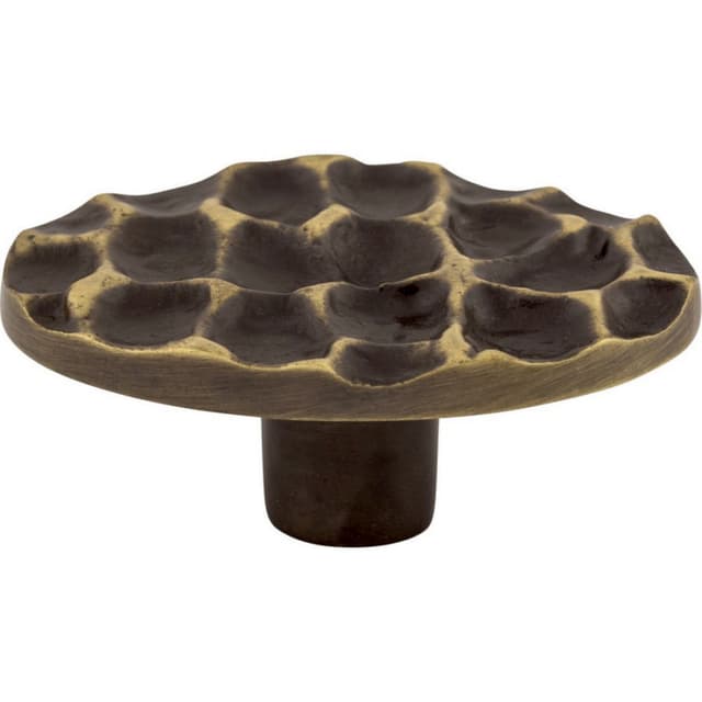 Top Knobs Cobblestone Series 2-5/8 in (67 mm) L x 1-3/4 in (44 mm) W Brass Antique Knob, - TK299BA