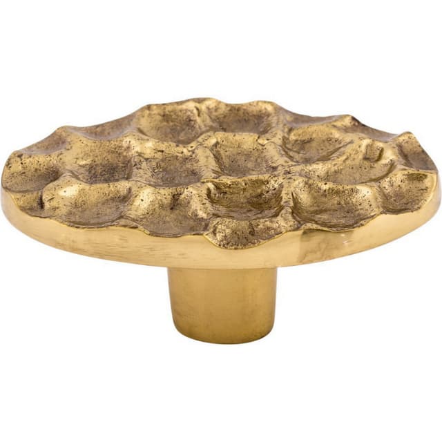 Top Knobs Cobblestone Series 2-5/8 in (67 mm) L x 1-3/4 in (44 mm) W Polished Brass Knob, - TK299BR