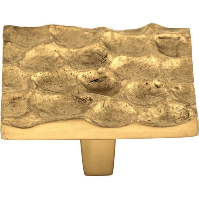 Top Knobs Cobblestone Series 1-15/16 in (49 mm) L x 1-15/16 in (49 mm) W Polished Brass Knob, - TK302BR
