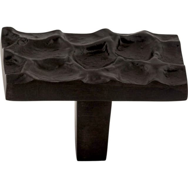 Top Knobs Cobblestone Series 1-7/8 in (48 mm) L x 1-1/16 in (27 mm) W Coal Black Knob, - TK303CB