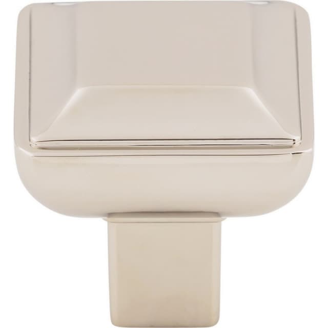 Top Knobs Transcend Series 1-1/8 in (28.5 mm) L x 1-1/8 in (29 mm) W Polished Nickel Knob, - TK671PN