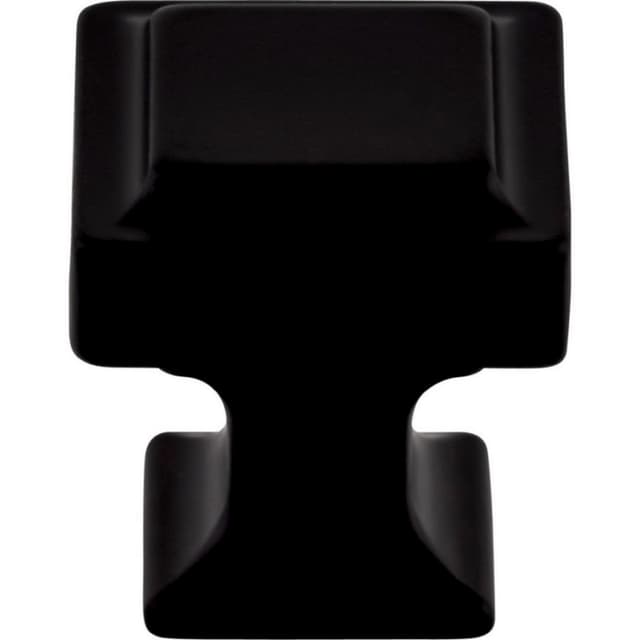 Top Knobs Transcend Series 1-1/8 in (28.5 mm) L x 1-1/8 in (29 mm) W Flat Black Knob, - TK701BLK
