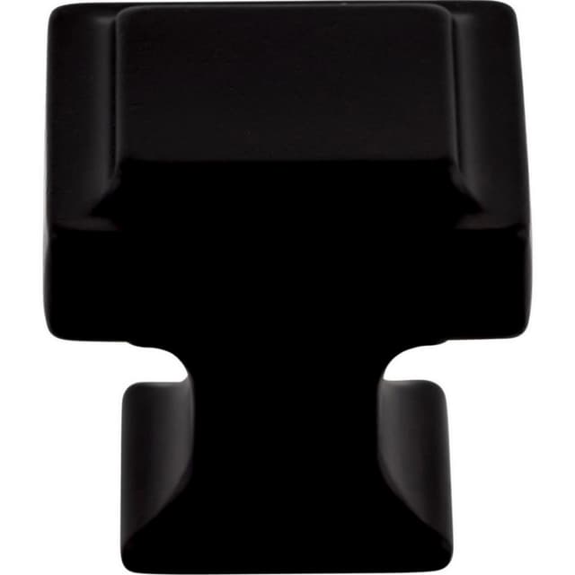 Top Knobs Transcend Series 1-1/4 in (32 mm) L x 1-1/4 in (32 mm) W Flat Black Knob, - TK702BLK