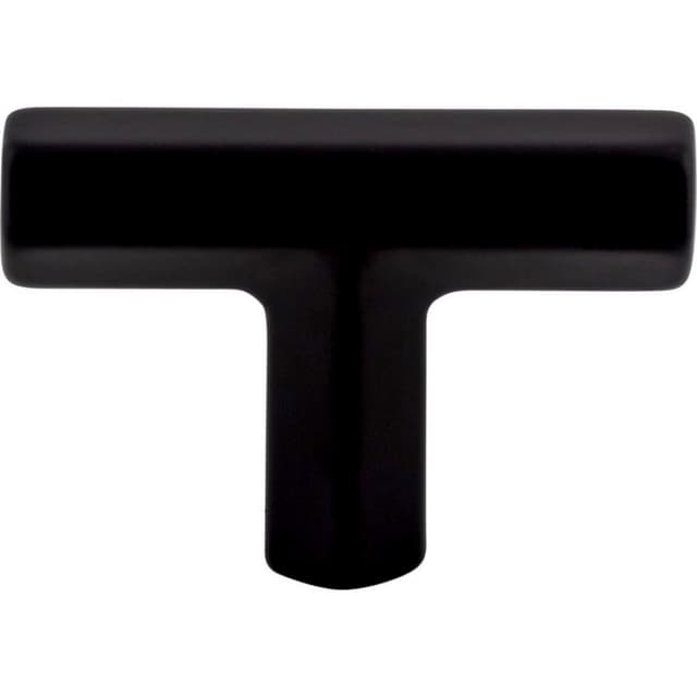 Top Knobs Serene Series 1-3/4 in (44 mm) L x 7/16 in (11 mm) W Flat Black Knob, - TK790BLK