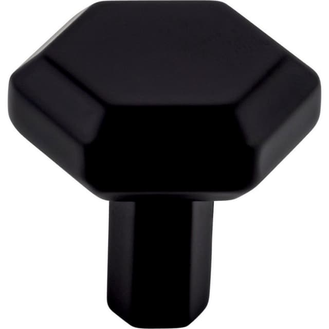 Top Knobs Serene Series 1-1/8 in (28.5 mm) L x 1-1/8 in (29 mm) W Flat Black Knob, - TK791BLK