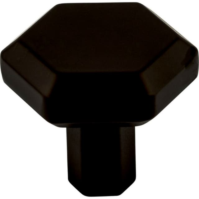 Top Knobs Serene Series 1-1/4 in (32 mm) L x 1-1/4 in (32 mm) W Flat Black Knob, - TK792BLK