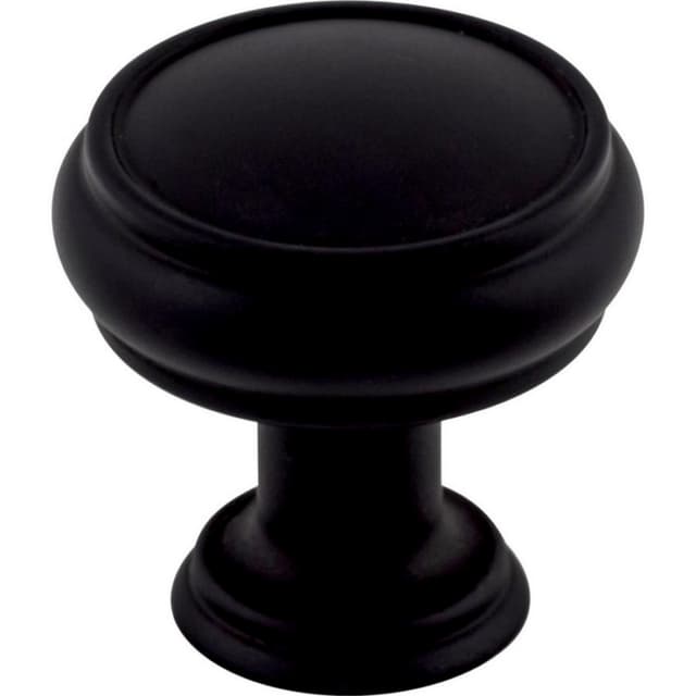 Top Knobs Serene Series 1-3/16" (30 mm) Diameter Flat BlackKnob, - TK831BLK