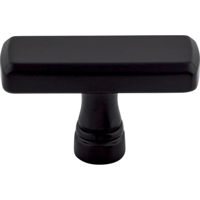 Top Knobs Devon Series 1-7/8 in (48 mm) L x 11/16 in (17 mm) W Flat Black Knob, - TK851BLK