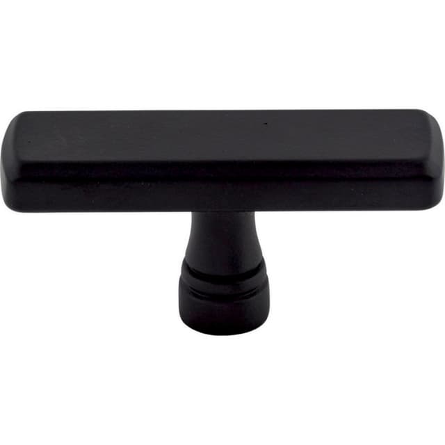 Top Knobs Devon Series 2-3/8 in (60 mm) L x 11/16 in (17 mm) W Flat Black Knob, - TK852BLK