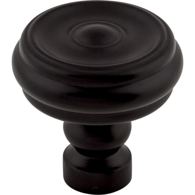 Top Knobs Devon Series 1-1/4" (32 mm) Diameter Flat BlackKnob, - TK882BLK