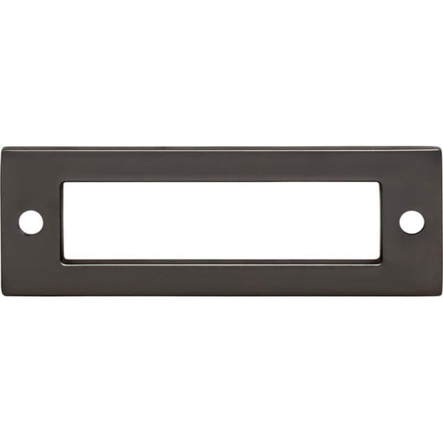Top Knobs lynwood holl in backplate 3" ash gray tk923ag