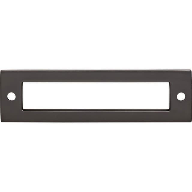 Top Knobs lynwood holl in backplate 3-3/4" ash gray tk924ag