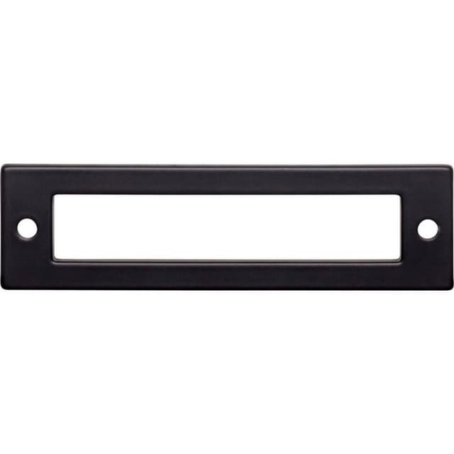 Top Knobs lynwood holl in backplate 3-3/4" flat black tk924blk