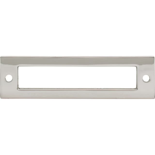 Top Knobs lynwood holl in backplate 3-3/4" polished nickel tk924pn