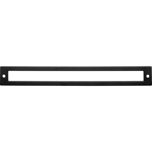 Top Knobs lynwood holl in backplate 8-13/16" flat black tk928blk