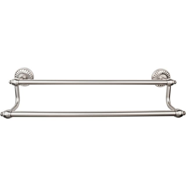 Tuscany Bath Double Towel Bar 18" Center to Center Brushed Satin Nickel - Top Knobs TUSC7BSN