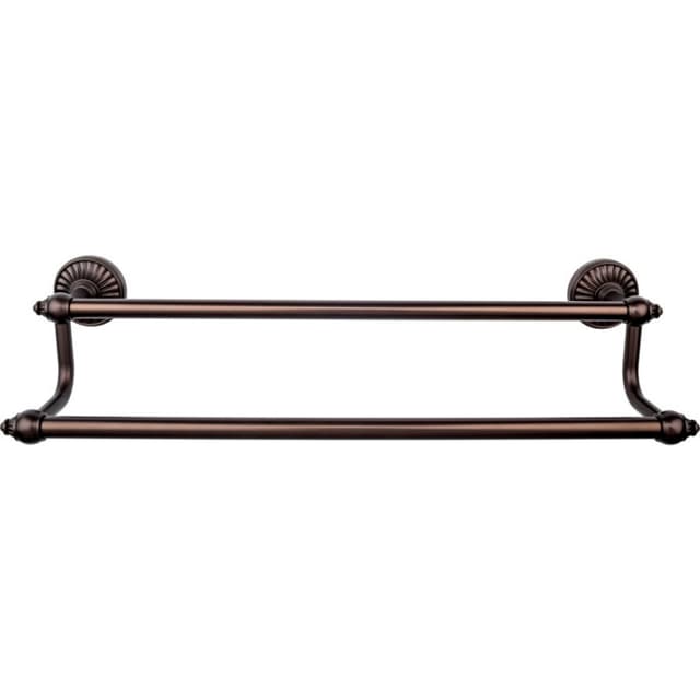 Tuscany Bath Double Towel Bar 24" Center to Center Oil Rubbed Bronze - Top Knobs TUSC9ORB