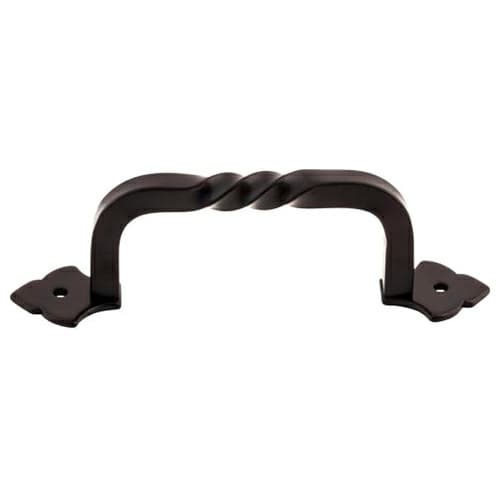 Top Knobs Normandy Series 4" (102 mm) Center to Center Patina Black Pull, - M692