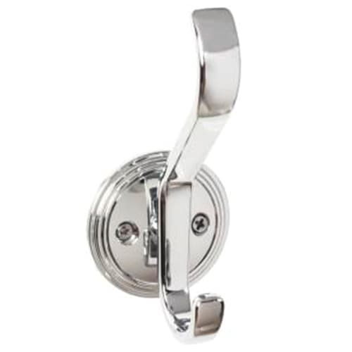 4-11/16" Ryland Hooks Reeded Hook, Polished Chrome