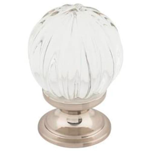 Top Knobs Crystal Series 1-1/8" (28.5 mm) Diameter Brushed Satin NickelKnob, - TK127BSN