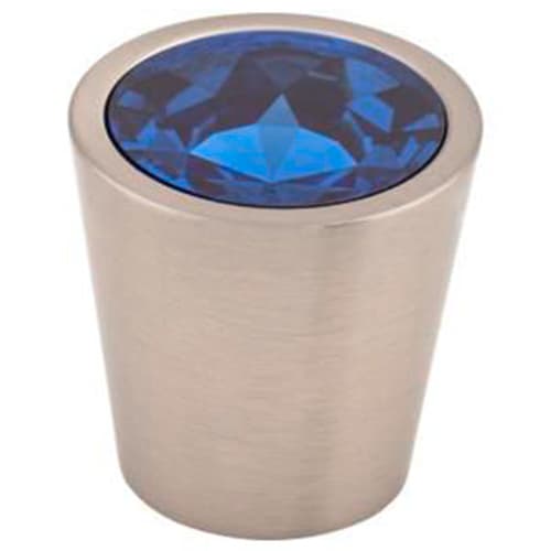 Top Knobs Crystal Series 1-1/16" (27 mm) Diameter Brushed Satin NickelKnob, - TK131BSN