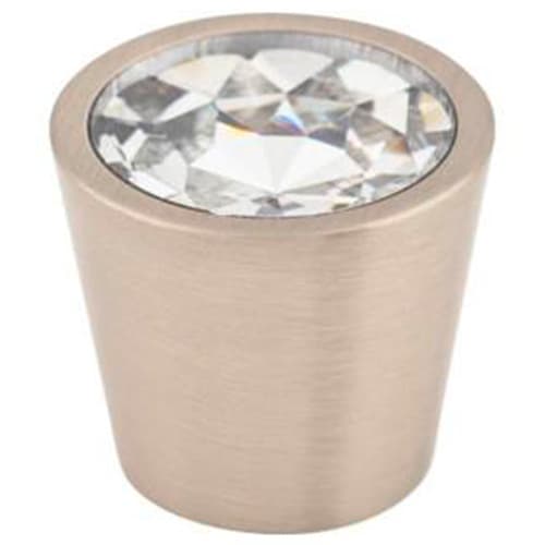 Top Knobs Crystal Series 13/16" (21 mm) Diameter Brushed Satin NickelKnob, - TK136BSN