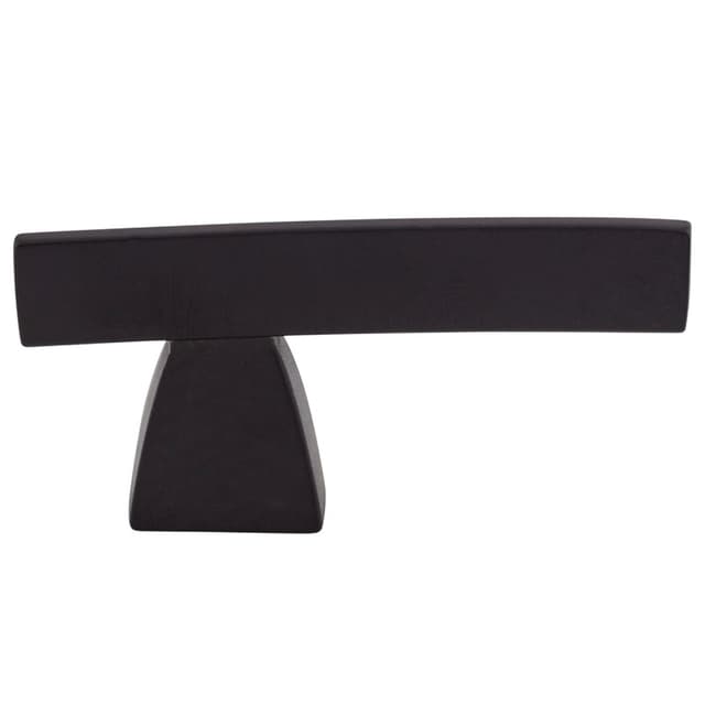 Top Knobs Sanctuary Series 2-1/2 in (64 mm) L x 3/8 in (10 mm) W Flat Black Knob, - TK2BLK