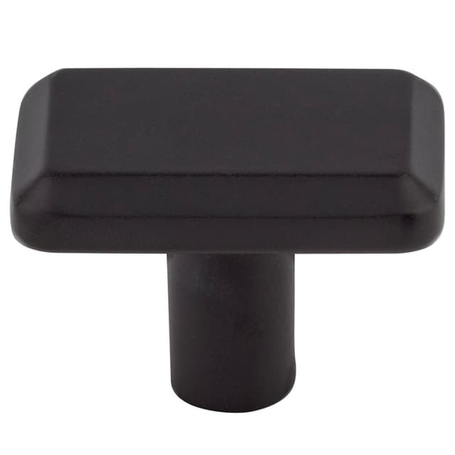 Top Knobs Ellis Series 1-1/2 in (38 mm) L x 1 in (25 mm) W Flat Black Knob, - TK3010BLK