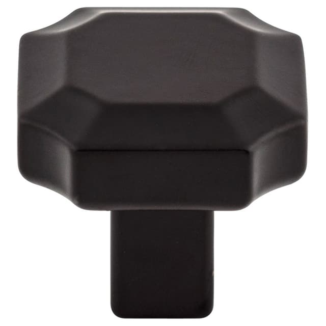 Top Knobs Ellis Series 1-1/4 in (32 mm) L x 1-1/4 in (32 mm) W Flat Black Knob, - TK3020BLK