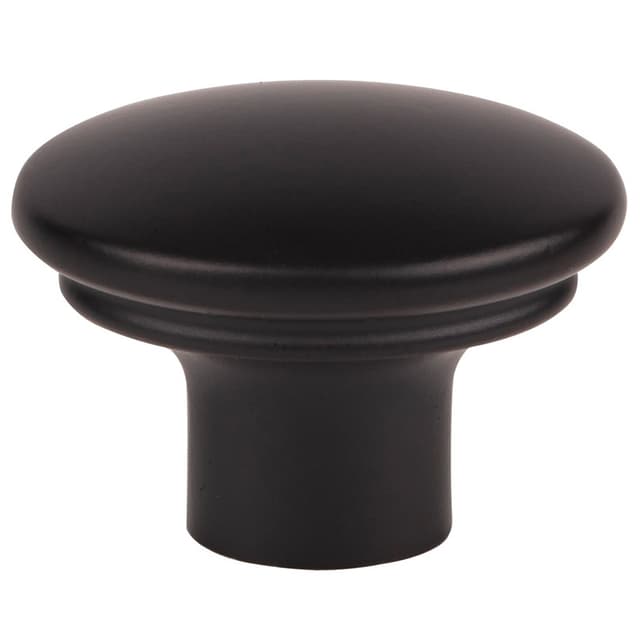 Top Knobs Ellis Series 1-3/8 in (35 mm) L x 7/8 in (22 mm) W Flat Black Knob, - TK3051BLK