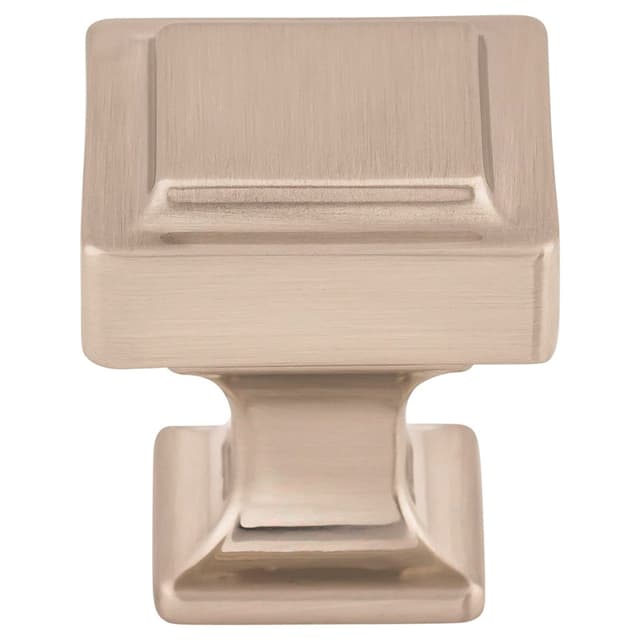 Top Knobs Transcend Series 1-1/8 in (28.5 mm) L x 1-1/8 in (29 mm) W Brushed Satin Nickel Knob, - TK701BSN
