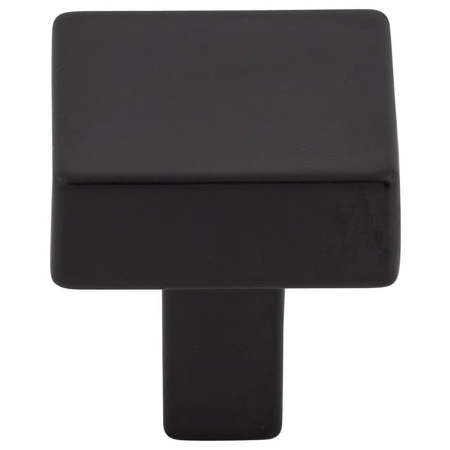 Top Knobs Barrington Series 1-1/16 in (27 mm) L x 1-1/16 in (27 mm) W Flat Black Knob, - TK740BLK